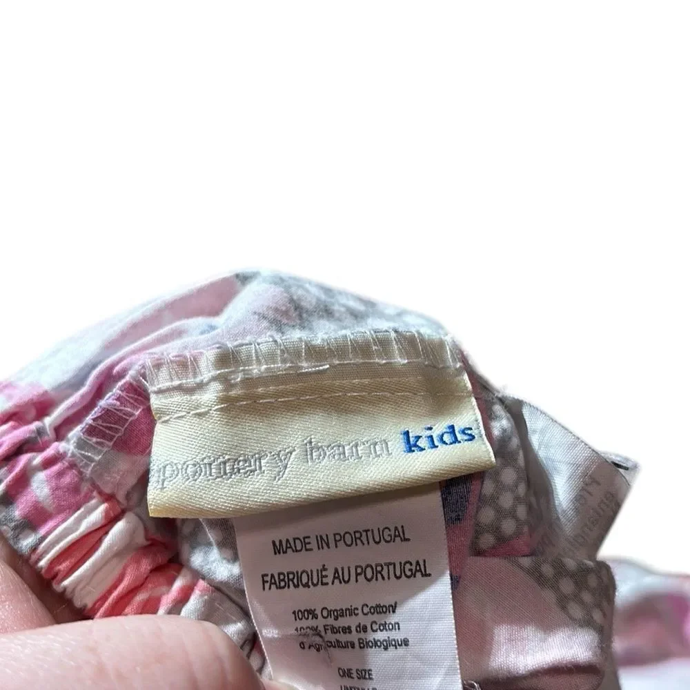Pottery barn kids baby crib sheet colorful floral abstract 10% organic cotton